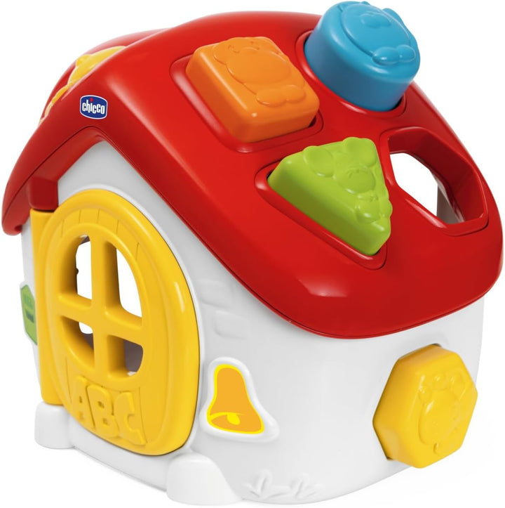 Chicco, ABC Haus mit Lichtern & Geräuschen, Elektronische Formen, Zweisprachiges Lernspiel, 50 Wörte