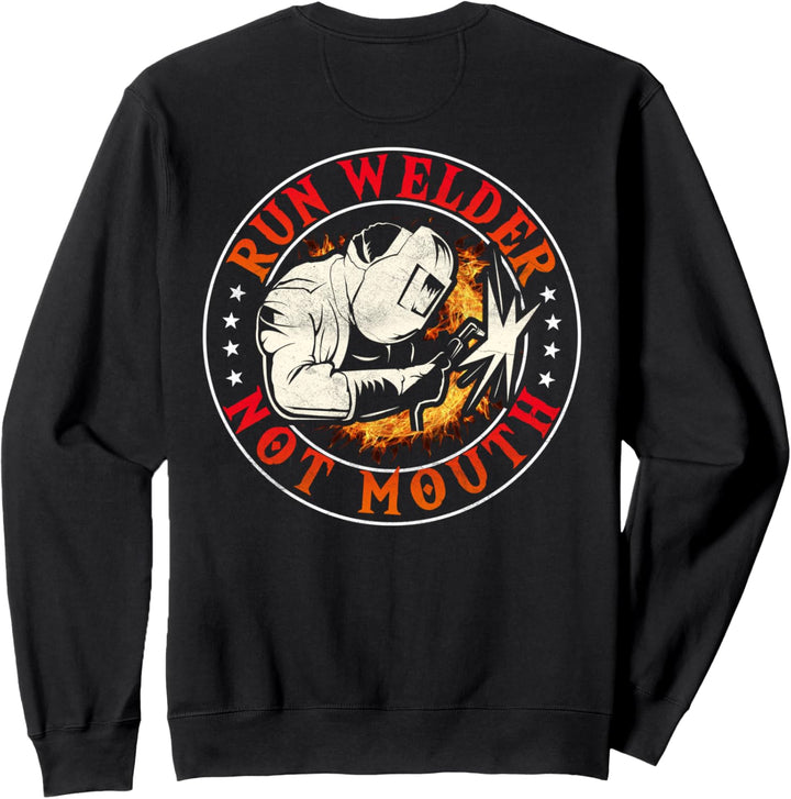 Schweisser-Design auf der Rückseite des Kleidungsschweissens Sweatshirt