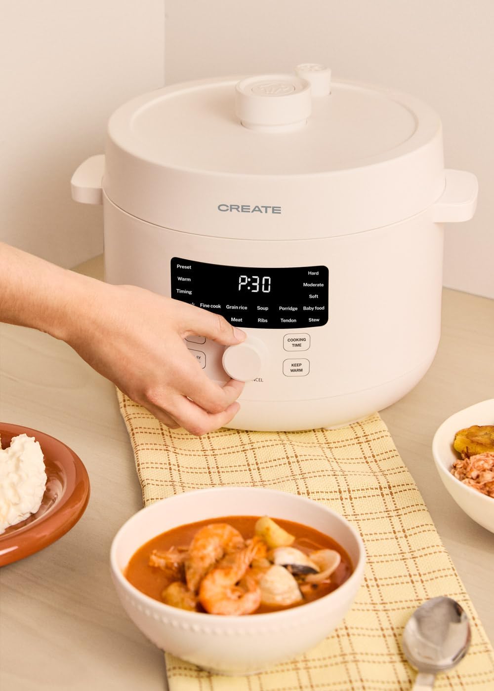 CREATE/PRESSURE COOKER STUDIO/Multifunktioneller programmierbarer elektrischer Schnellkochtopf 4L Cr