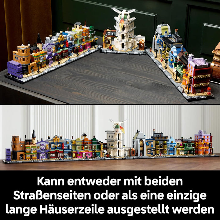 LEGO Harry Potter Die Zauberläden der Winkelgasse, magisches Modell zum Ausstellen, Läden im Mikroma