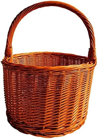 Pilzkorb Einkaufskorb Ø 28 cm Erntekorb Pflanzkorb Rund aus Weide geflochten