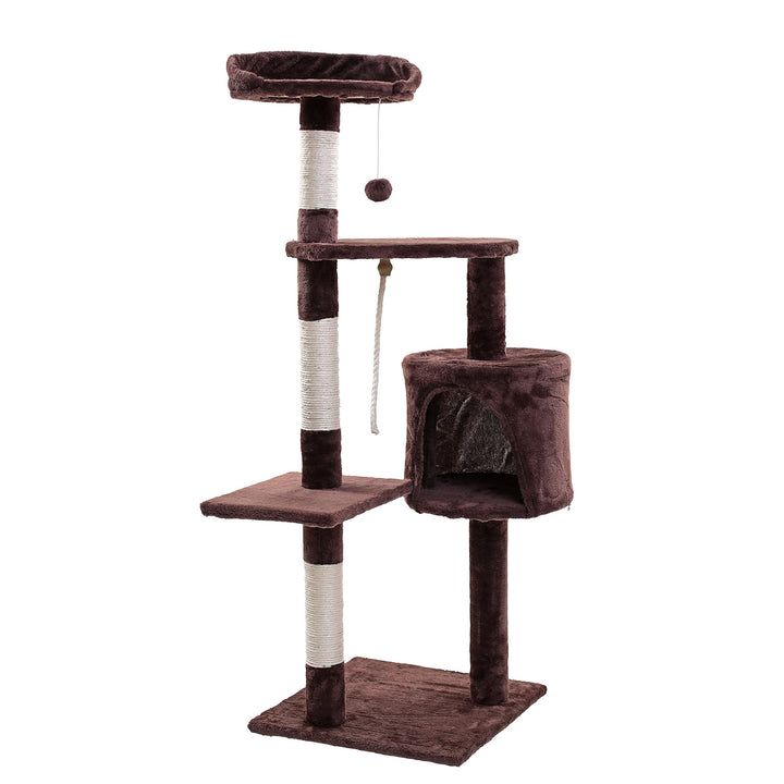 ESTEXO Katzenkratzbaum Kratzbaum Katzenbaum 112 cm Spielbaum XL Kletterbaum für Katzen Kratzmöbel Sp