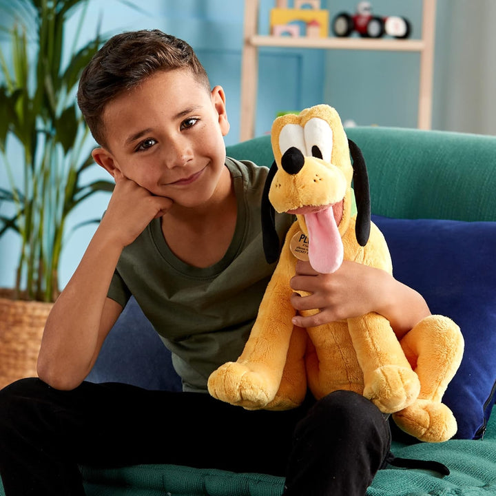 Disney Store Pluto Offizielles mittelgrosses Kuscheltier für Kinder, 37 cm, Plüschhund mit Stickerei