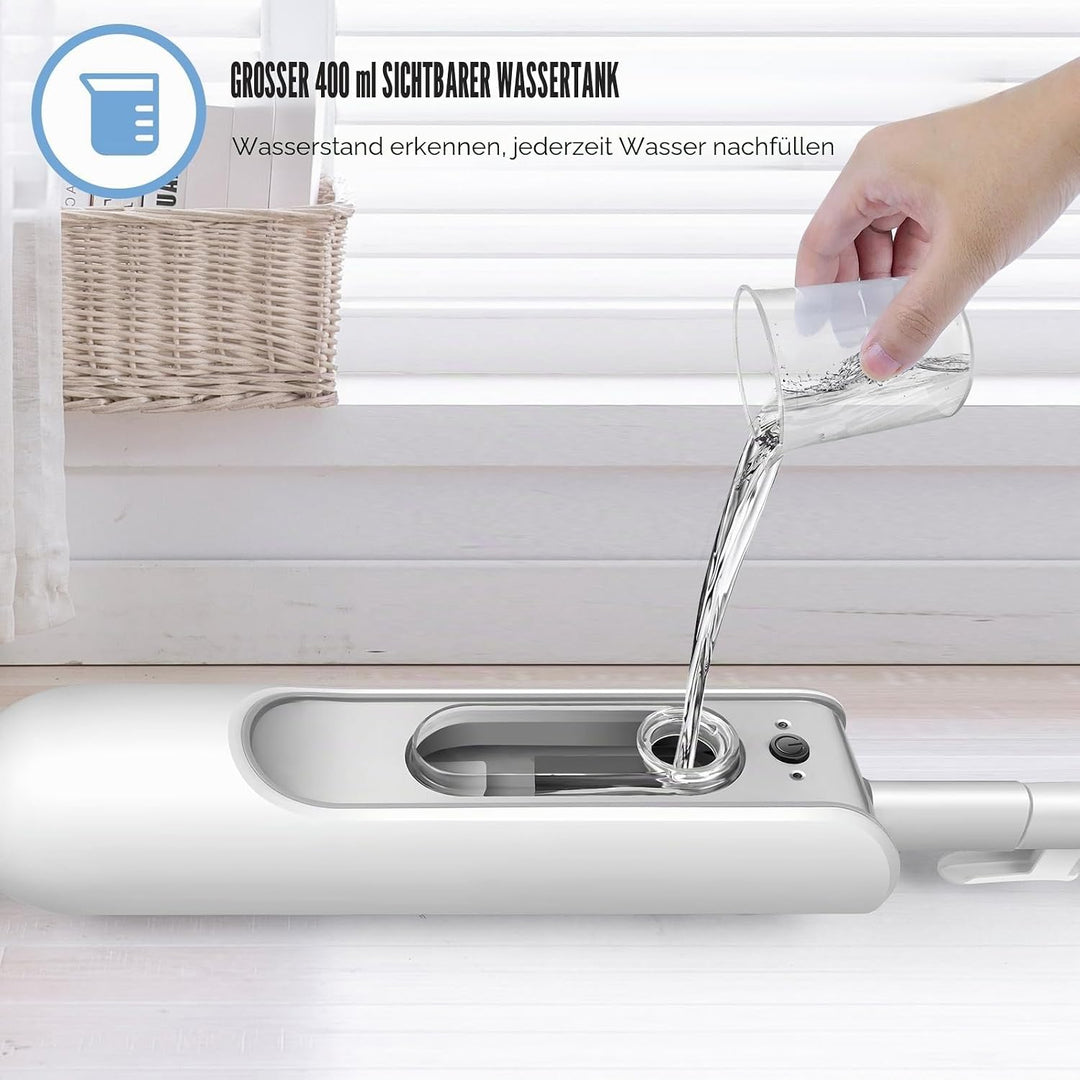 2 in 1 Dampfreiniger/Dampfbesen 3000W Multifunktions Reiniger Dampf Mop für Tiefenreinigung Böden Ha