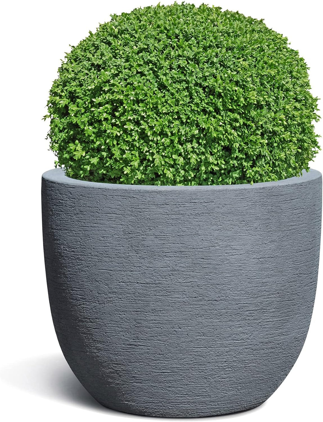 ESCHBACH® Pflanzkübel Egg Pot 50 Stein Grau Rund * 45 x 45 x 38 cm * 10 Jahre Garantie 45x45x38, 45x