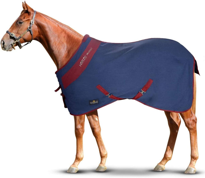 Horses, Pferdedecke für Pferdebox in Cotton Maddy 2 Modell, Leicht und Atmungsaktiv für Frühling und