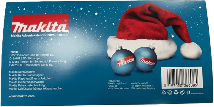 Makita Adventskalender 2025 Gefüllt mit 78-tlg. Satz hochwertigem Markenwerkzeug
