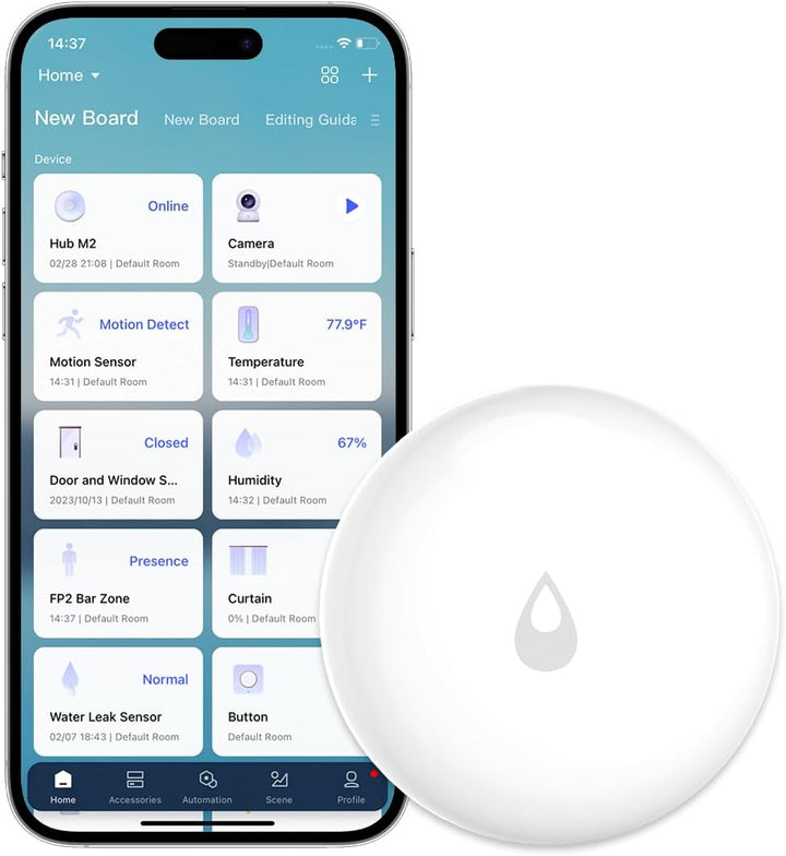 Aqara Wassermelder, Erfordert Aqara Hub, Wassersensor Drahtloser Flutdetektor für Alarmanlage und Sm