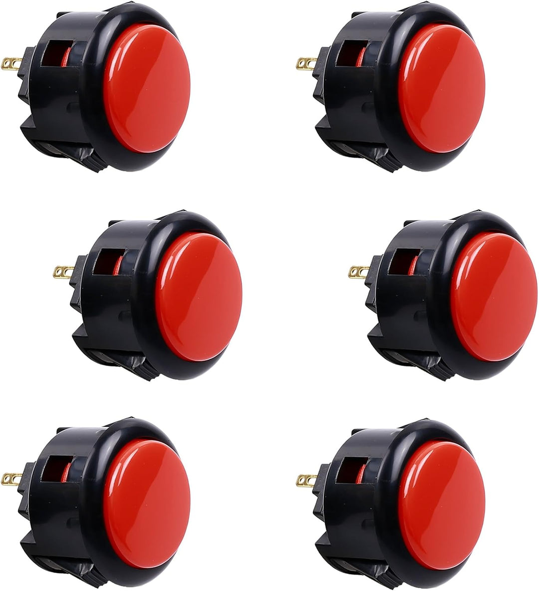Sanwa 6 Stück OBSF-30 Original Druckknopf 30 mm – für Arcade Jamma Videospiel &amp; Arcade Joystick Spie
