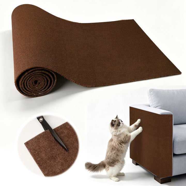 Kratzmatte Selbstklebend 300x40 cm Kratzschutz Sofa | Katze Zuschneidbar DIY Kratzmatte Katze für Sc