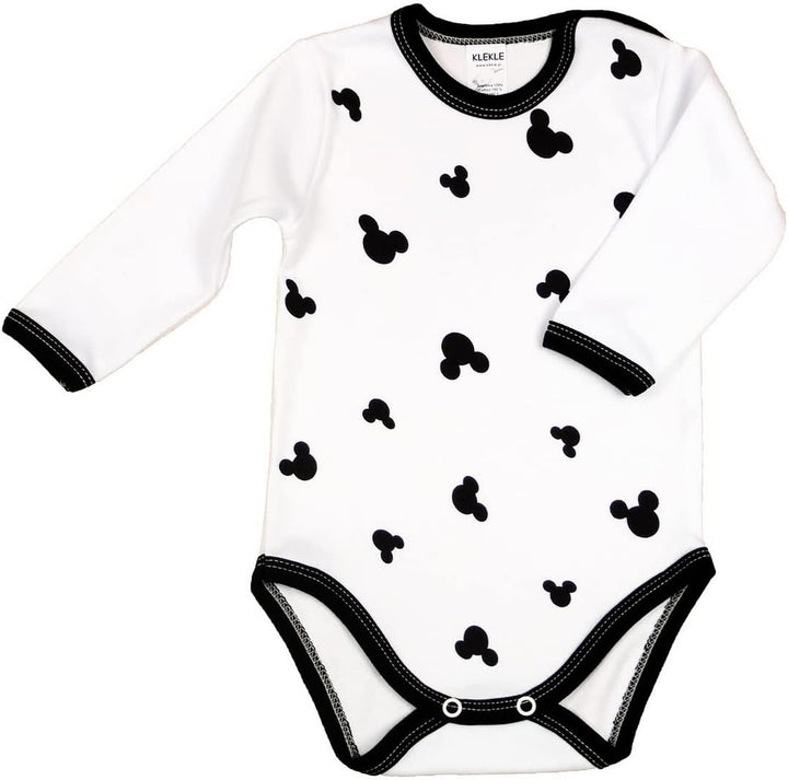 KLEKLE Baby Body - Body Langarm Unisex - 5er-Pack - mit Druckknöpfen - 100% Baumwolle - Babykleidung
