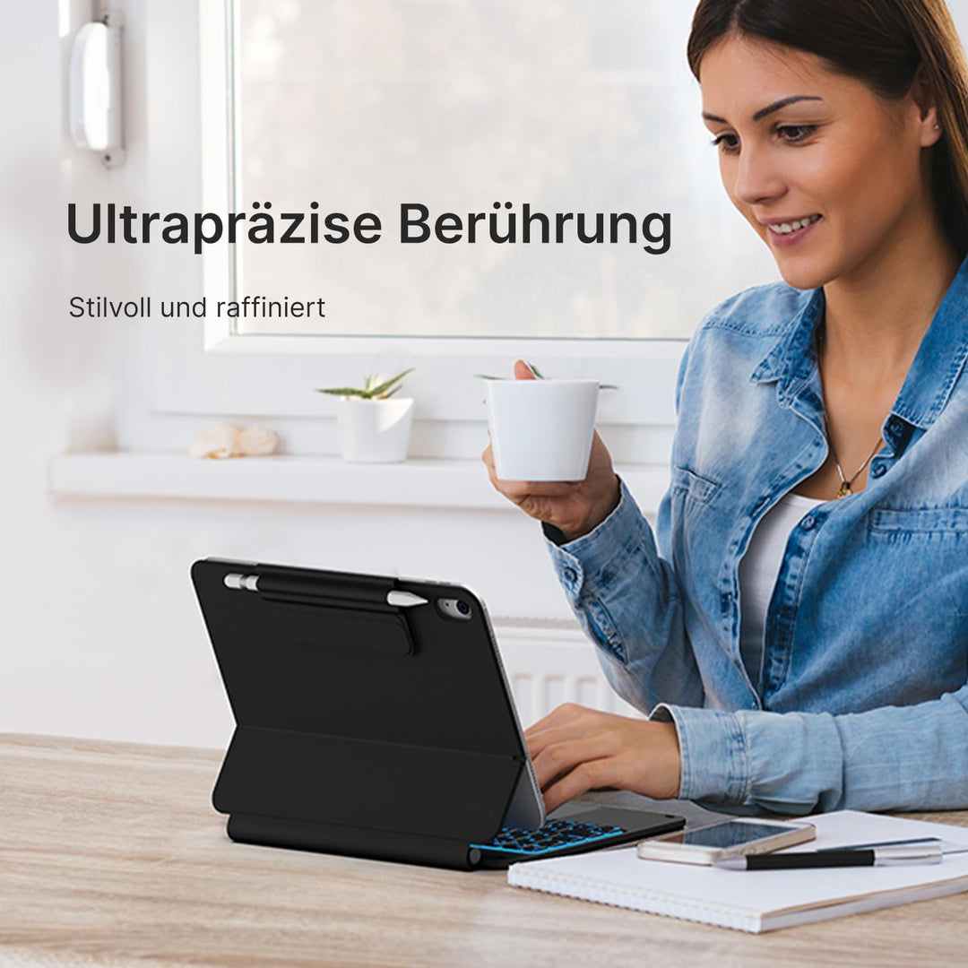 typecase Edge Magnetische Hülle mit Tastatur für iPad 11 Generation 2025 A16 11 Zoll und 10 Generati