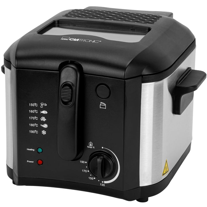Clatronic Fritteuse FR 3649, 1600 Watt, 2,5 Liter Öl/Fett Füllmenge, stufenlos regelbarer Thermostat
