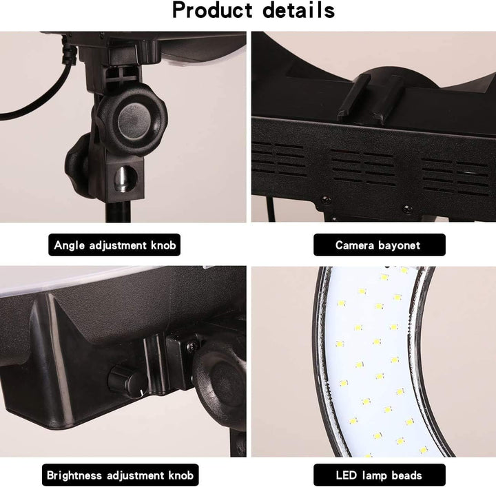 GSKAIWEN 18 Zoll 65W LED Make-up Ringlicht mit Spiegel für Augenbrauen-Täto, Wimpernverlängerung, Be