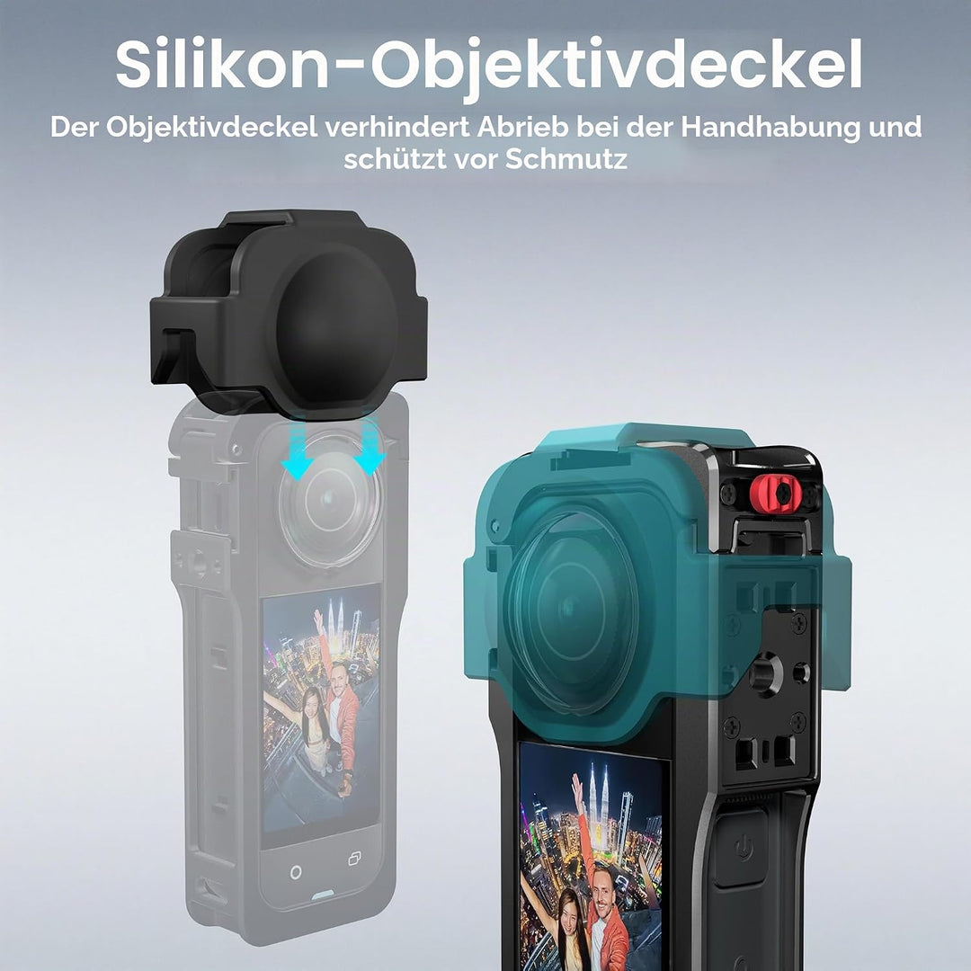 Utility Frame für Insta360 X5, Metallgehäuse für Insta 360 X5 Zubehör, Schutzkäfig mit Silikon-Objek