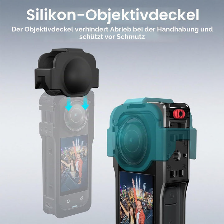 Utility Frame für Insta360 X5, Metallgehäuse für Insta 360 X5 Zubehör, Schutzkäfig mit Silikon-Objek