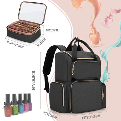 Luxja Nagellack Organizer Tasche für 70 Flaschen Nagellack, Nagellack Aufbewahrung Tasche für Nagelt