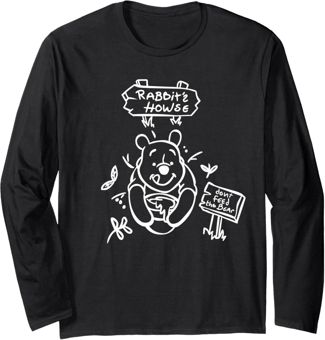 Disney Winnie the Pooh Rabbit’s House Sketch Langarmshirt