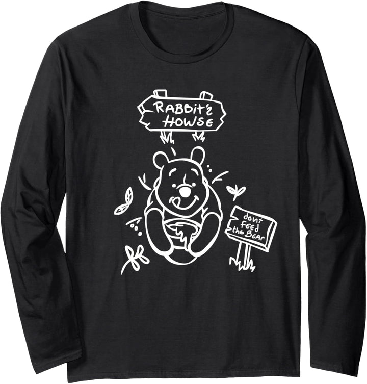 Disney Winnie the Pooh Rabbit’s House Sketch Langarmshirt