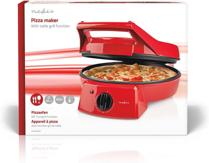 Nedis FCPM100FRD Pizzamaker, Aluminium
