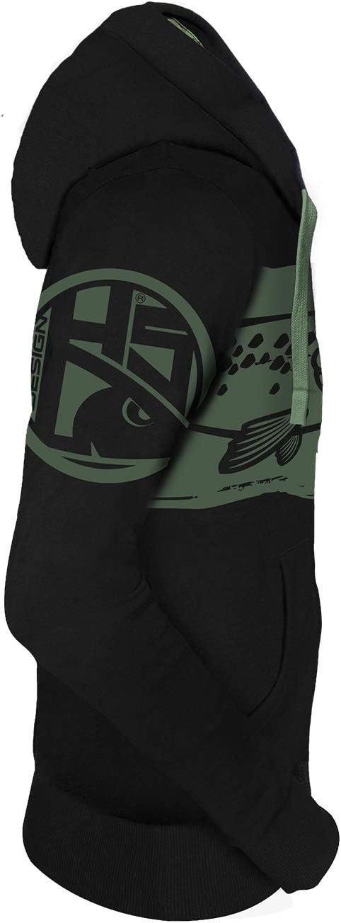 HOTSPOT DESIGN Hoodie Pike, L, Schwarz, mit Tarndetail, 010301403