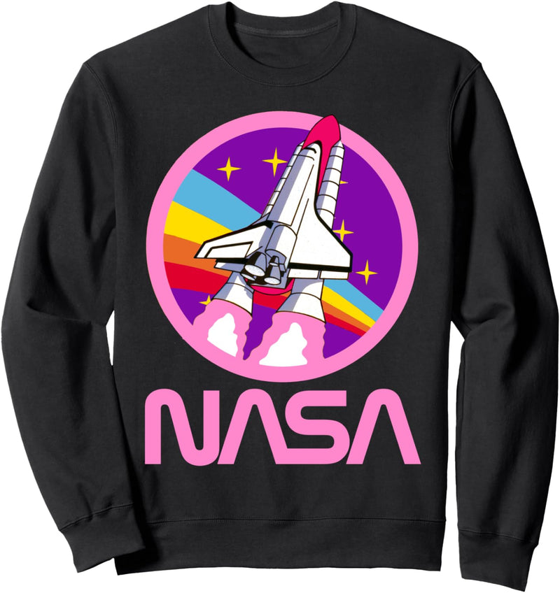 Offiziell NASA Rosa Regenbogenrakete Geschenk des Mädchens Sweatshirt