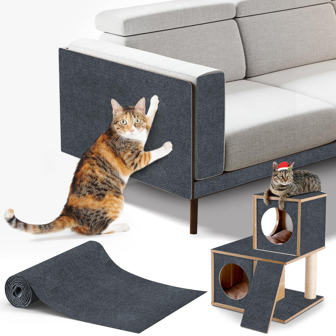 200x40cm Selbstklebend Kratzteppich Katze Wand,Kratzmatte Katze – Kratzschutz für Sofa, Wand & Möbel