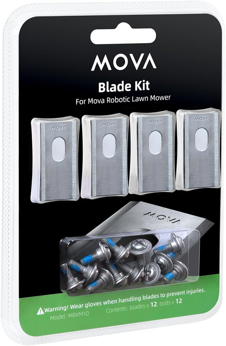 Ersatzklingen-Set für MOVA-Mähroboter, Schneller Austausch, Klinge x12, Schraube x12 Ersatzklingen S
