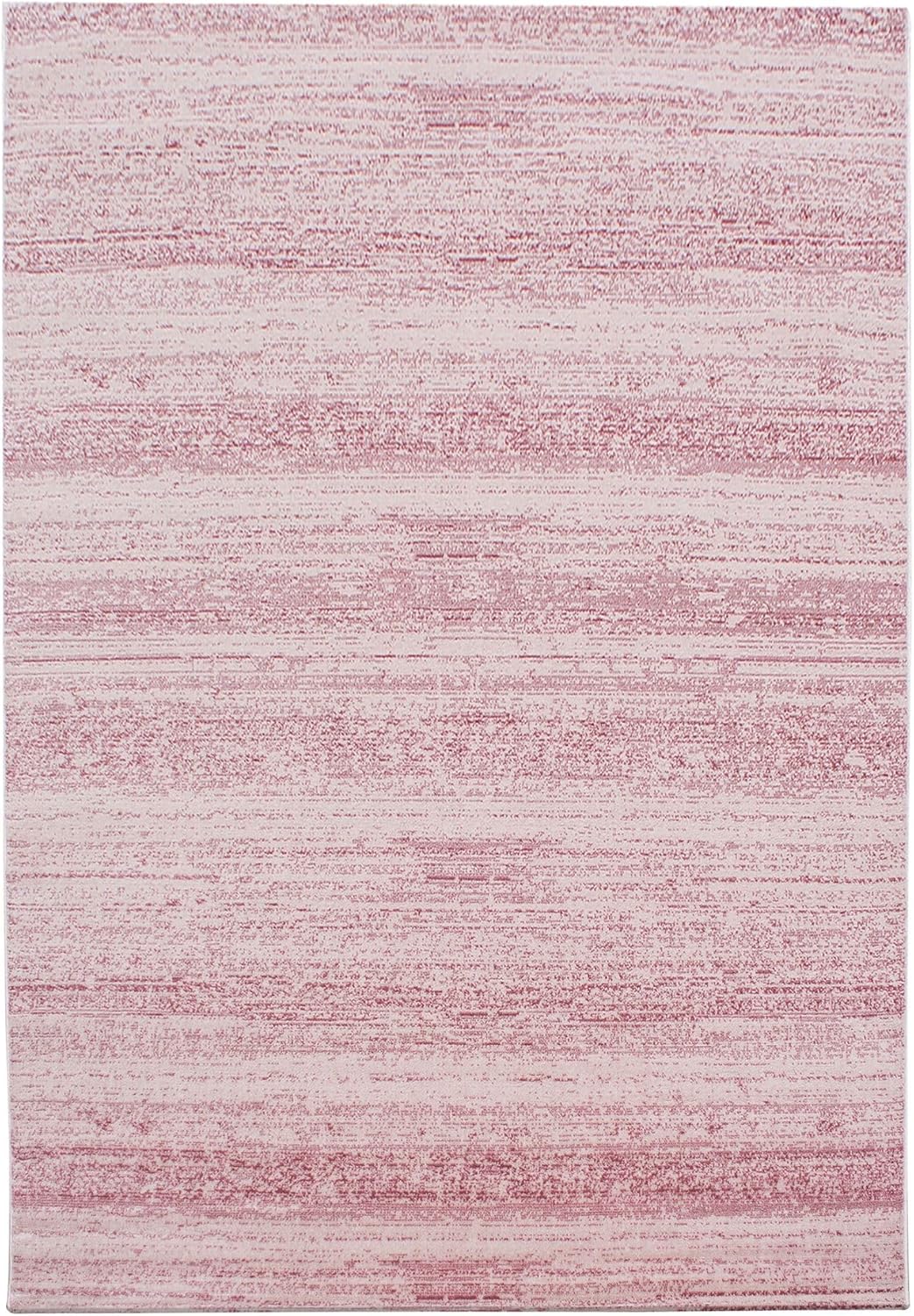 Carpetsale24 Teppich Wohnzimmer Unicolor - Einfarbig Pink Meliert 140 x 200 cm - Kurzflor Teppich Sc