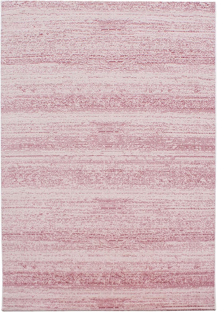 Carpetsale24 Teppich Wohnzimmer Unicolor - Einfarbig Pink Meliert 140 x 200 cm - Kurzflor Teppich Sc