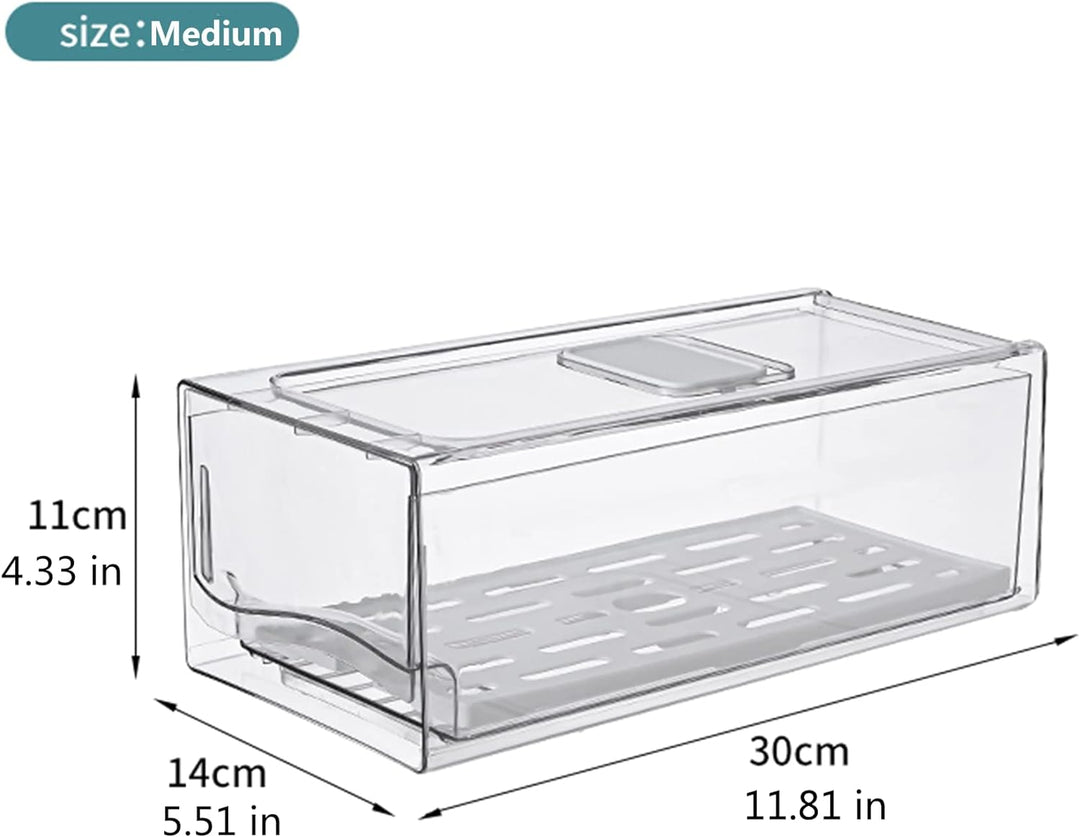 YekouMax Kühlschrank Organizer Set, Organizer Kühlschrank, Stapelbar und Wiederverwendbar, Wird für