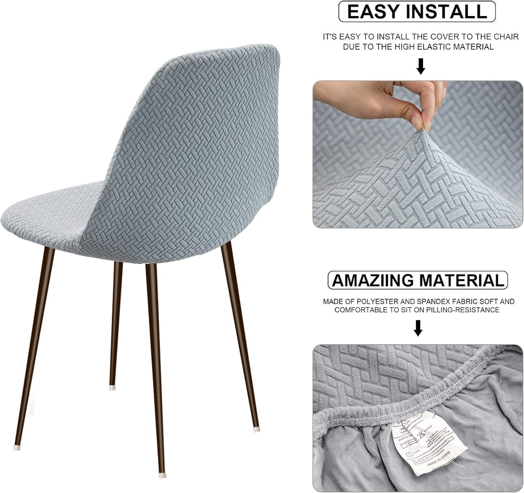 Lydevo Stuhlhussen 4er Esszimmer Strech Stuhlhussen für Esszimmerstühle Universal Waschbar Bezug Stu