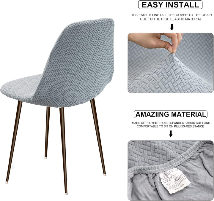 Lydevo Stuhlhussen 4er Esszimmer Strech Stuhlhussen für Esszimmerstühle Universal Waschbar Bezug Stu