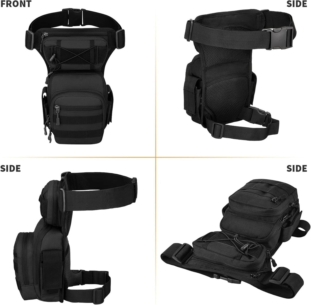 Huntvp Militär Beintasche Motorrad Taktische Oberschenkeltasche MOLLE Hüfttasche Herren Tactical Leg