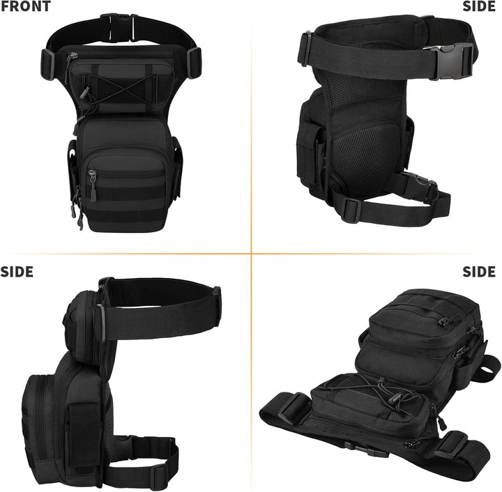 Huntvp Militär Beintasche Motorrad Taktische Oberschenkeltasche MOLLE Hüfttasche Herren Tactical Leg