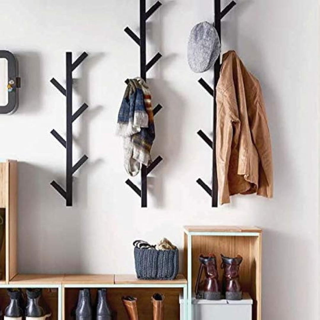 Premium Racks Garderobenleiste und Hutablage – modernes Design – Wandmontage – stilvoll – Schwarz, S