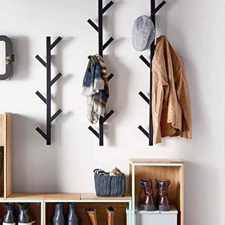 Premium Racks Garderobenleiste und Hutablage – modernes Design – Wandmontage – stilvoll – Schwarz, S