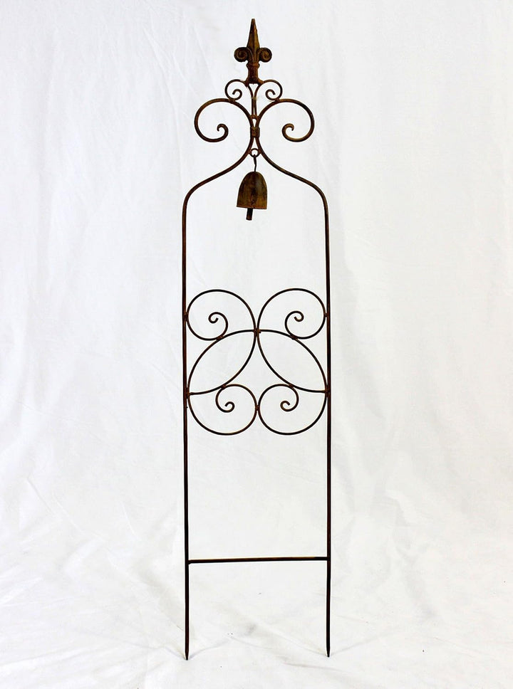 DanDiBo Rankhilfe mit Glocke 120697 Rankgitter aus Metall H-93 cm B-21 cm Kletterhilfe