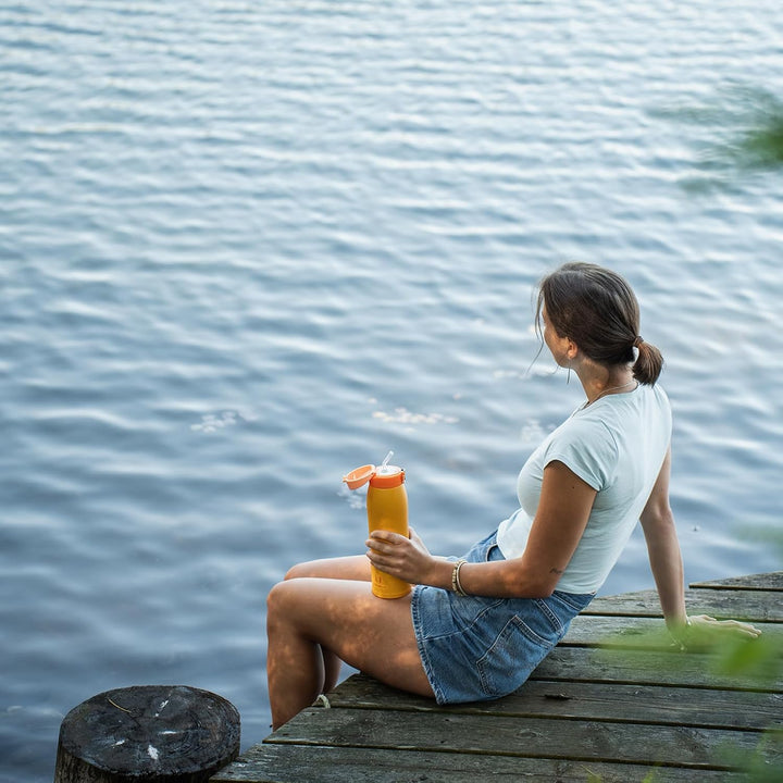 Super Sparrow Trinkflasche Edelstahl 18/8 - Trinkbecher - 750ml - BPA-Frei, Auslaufsicher Thermobech