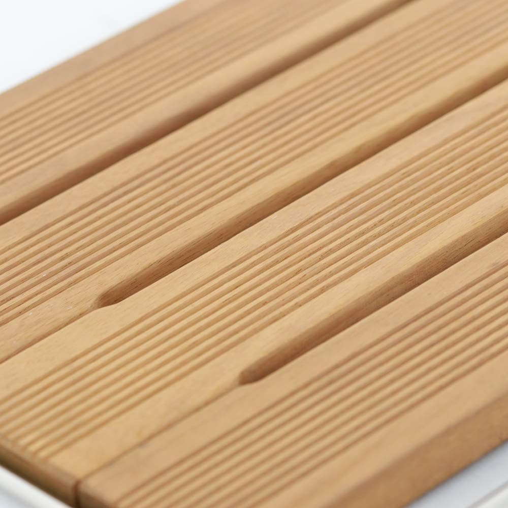Badeplattform Trittstufe Bootstreppe Iroko-Holz 460 x 400mm
