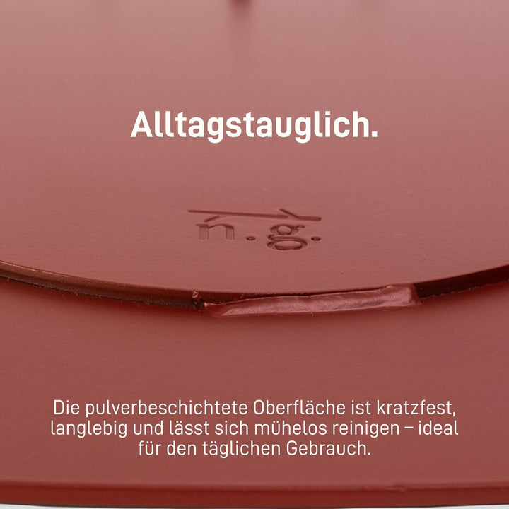 Natural Goods Berlin 1x Beistelltisch Lucia - Laptop Tisch Für Sofa Rot - Beistelltisch Couch Metall