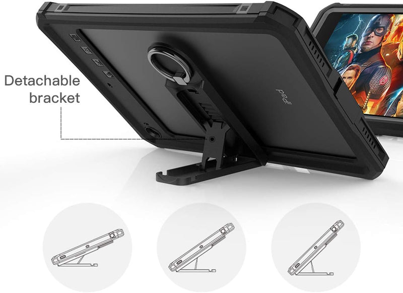 AICase Hülle für iPad Mini 5/4 wasserdichte Hülle mit Kickstand Lanyard, 360 Rundum Schutz Transpare