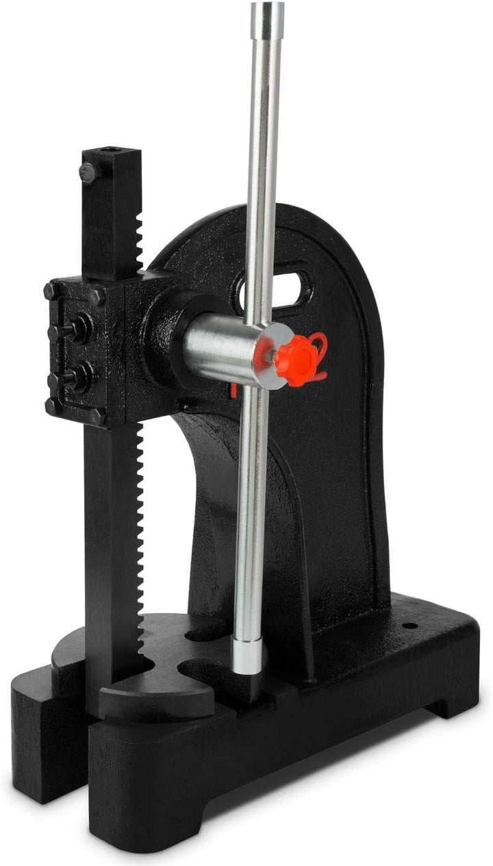 EBERTH Drehdornpresse Dornpresse Zahnstangenpresse mit 2T Presskraft, bis Werkstückhöhe 190mm, Ausla