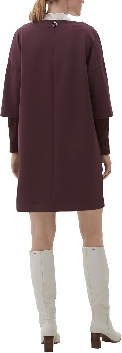 s.Oliver Sweatkleid mit gerippten Ärmeln 42 Lila, 42 Lila