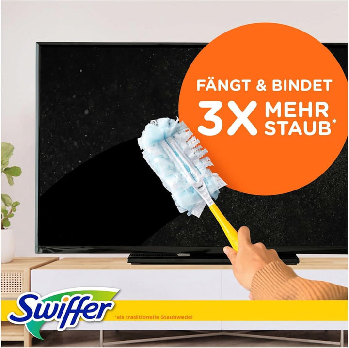 Set Swiffer® Staubmagnet XXL Teleskopgriff + 1 Handgriff + 14 Tücher