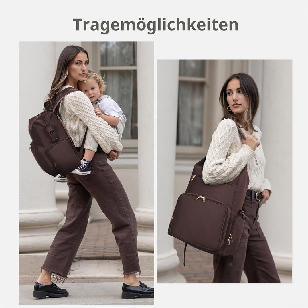 CEI-CEI Neopren Wickelrucksack Grosse Wickeltasche für Neugeborene, wasserdichter Reise-Rucksack für
