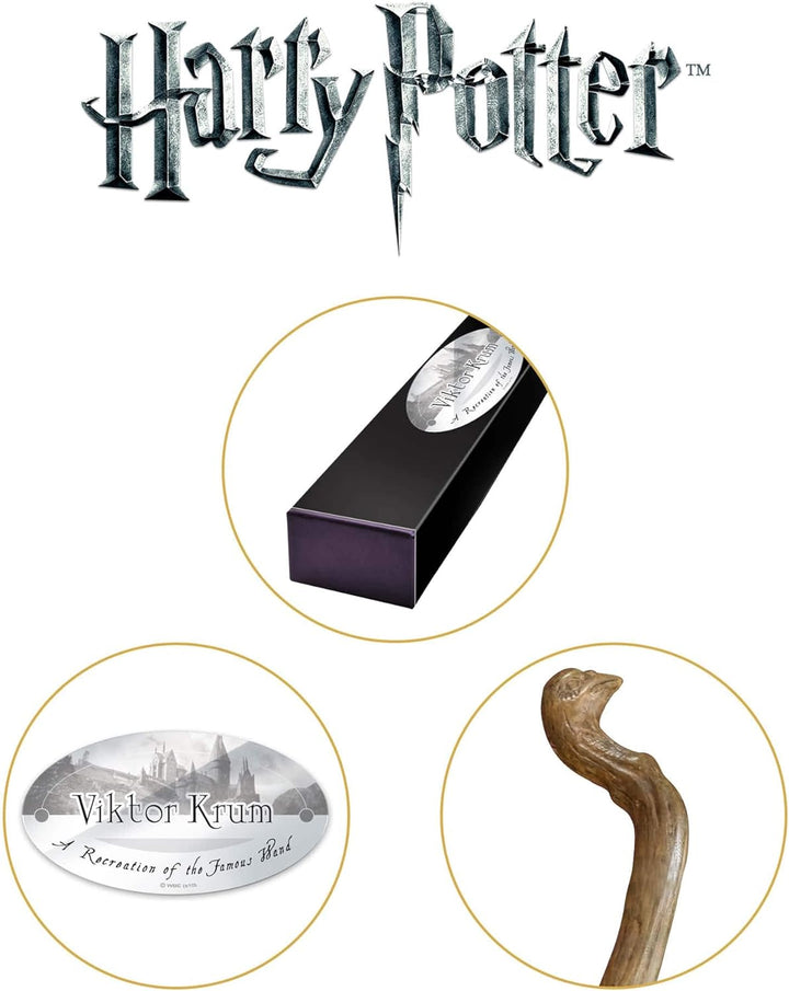 The Noble Collection - Viktor Krum Character Wand - 14in (35cm) Wizarding World Wand with Name Tag -
