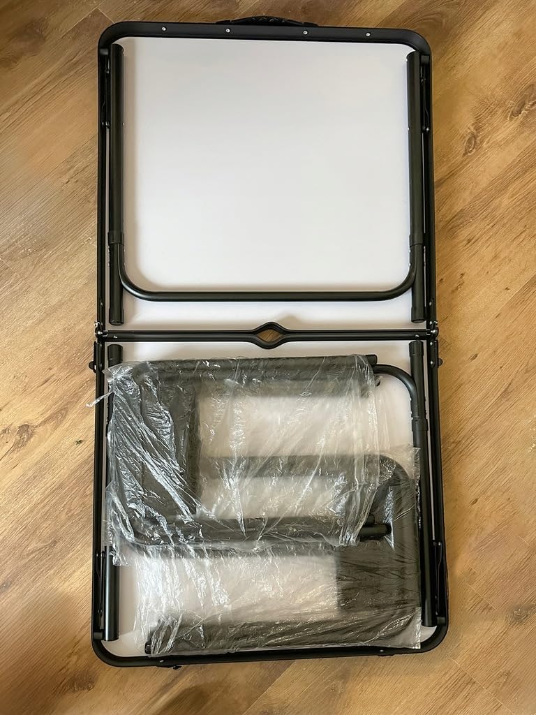 JUMI Klappbarer Campingtisch - Beistelltisch mit 4er Stuhle Set, Klapptisch zum Camping, Multifunkti