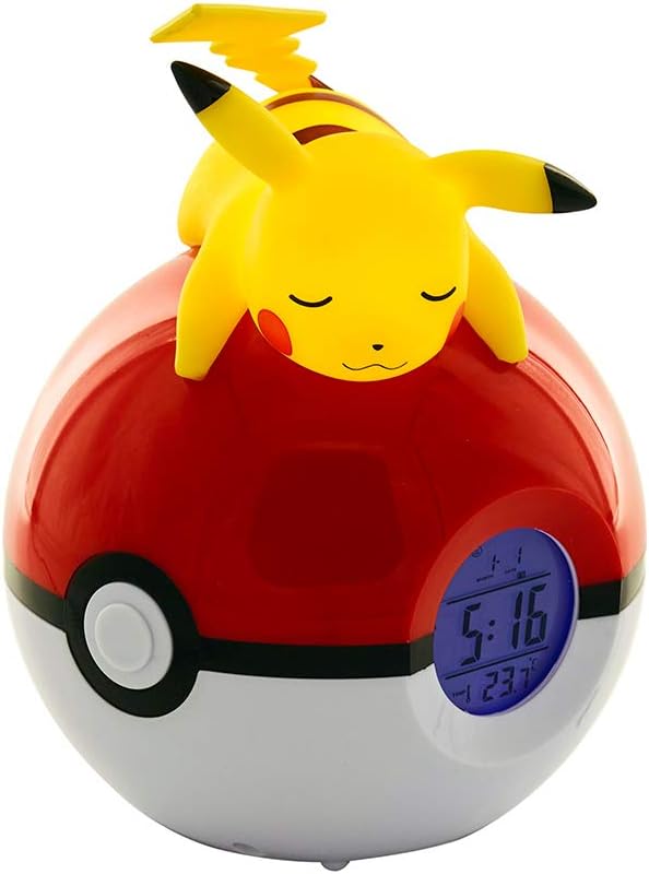 Teknofun - Pokemon Pikachu Light Up FM Alarm Clock - Radio Wecker (ca 16cm) - 811354 Pikachu Pokemon