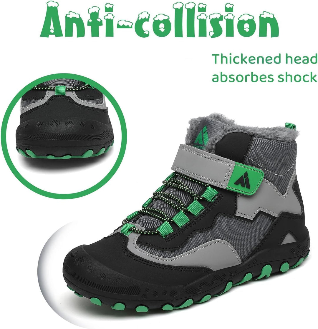 Mishansha Kinder Winterschuhe Warm Gefüttert Winterstiefel Jungen Mädchen Schneestiefel Outdoor ruts